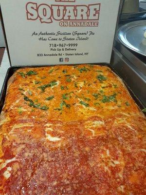 Sicilian Square pizza  Half  vodka