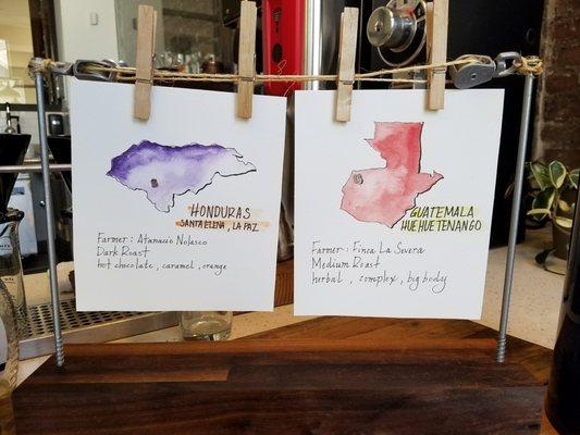 Single-origin coffees!