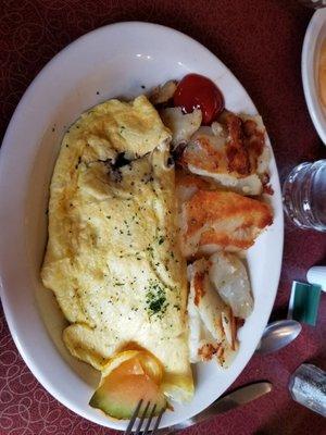 Portabella mushroom omelette