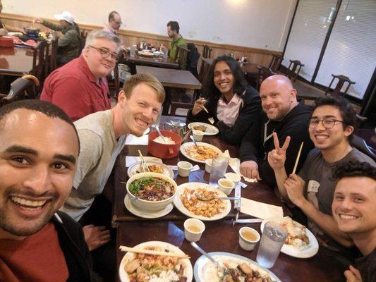 Meeting up in Seattle, and ONLY speaking Chinese while enjoying all this delicious Chinese food :D