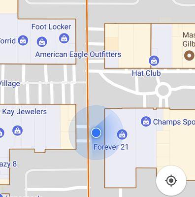 Here's a Google map showing where the shop is. The blue dot is at the front door.