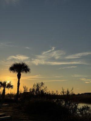 Pond behind RV sites