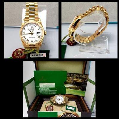 We can get just about any watch your looking for! 1995 Rolex Presidential Solid 18k Gold w/ Box and Papers Double-Quick