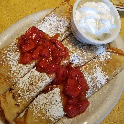 Strawberry Crapes..!!  Off The Hook Yummy..!!