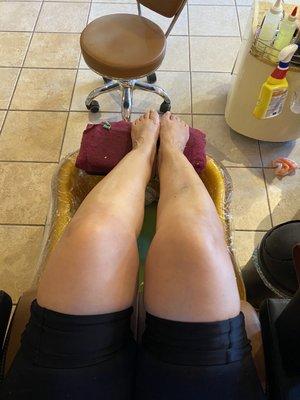 Pedicure & message wax! ABSOLUTELY AWESOME!