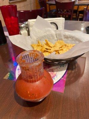 The amount of salsa I was "allowed" to have. And to share between 3 people.