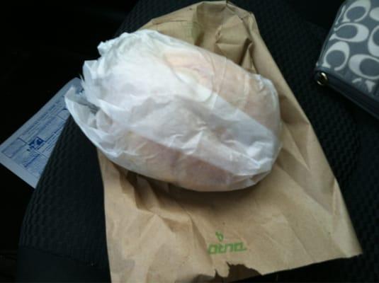 Sandwich wrapped to go