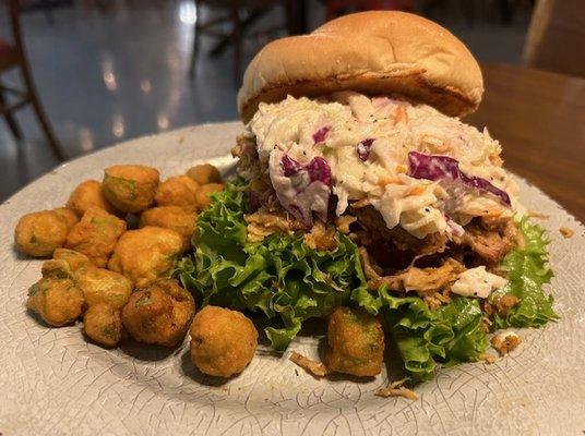 Pulled Pork with slaw.