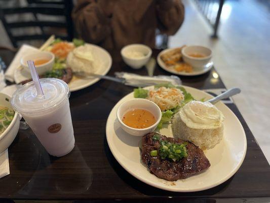 Grilled Angus Steak with Rice Platter Grilled Angus Steak with Rice Platter Purple Cloud