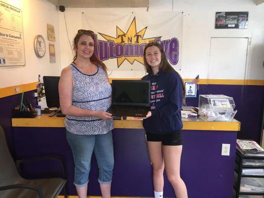 Our Two Year Anniversary Winners Sheri and Rylee