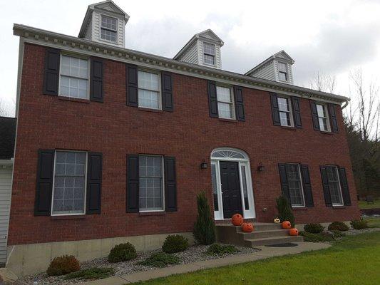 This customer hired us to replace their worn shutters with brand new shutters to give their house a fresh clean look.