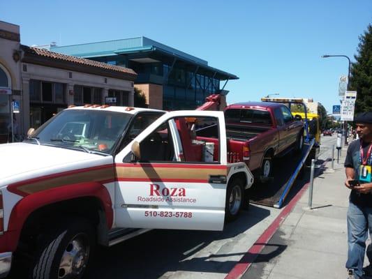 Loaded onto Flatbed after extraction from Low Clearance Garage