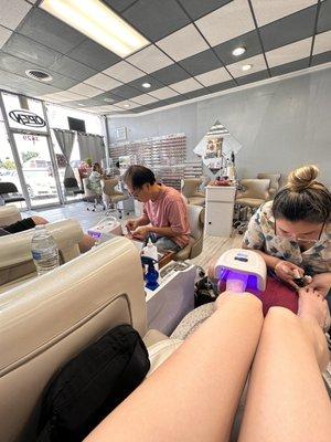 Front desk, pedicure