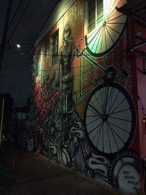 Wall of Southtown bike shop