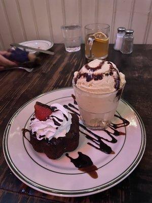 Chocolate Lava Cake with Ice Cream