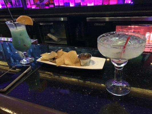 Blue Hawaiian and Cadillac Margarita.