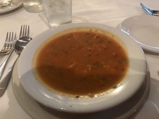 Manhattan clam chowder