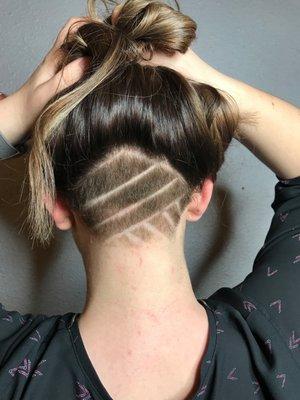 One of the many undercut designs she has done for me.