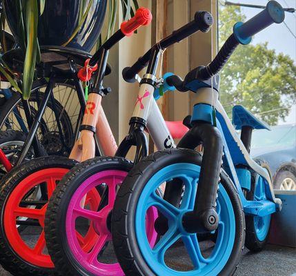 The best way for youngsters learning to ride is with a balance bike.