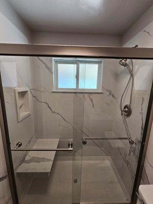 Bathroom remodel before and after