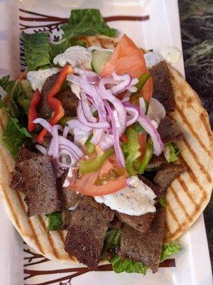 Lamb and beef gyro