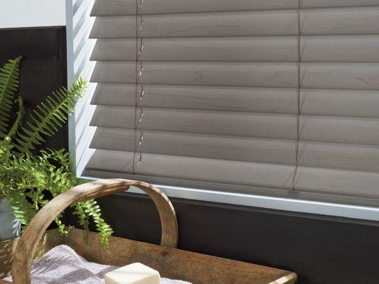 Faux wood blinds