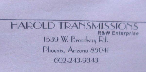 The name and address