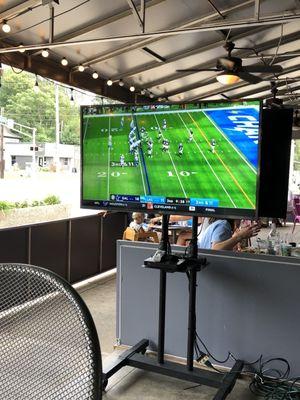 Great place to watch the game outside!