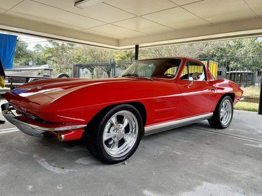 64 Vette Wash,  Clay 1 step polish & hand waxed