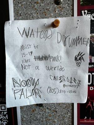 Ok, you want a drummer, but not a weirdo?