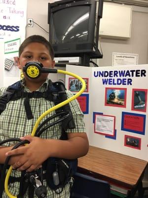 An amazing career day wearing Saguaro Dive equipment.