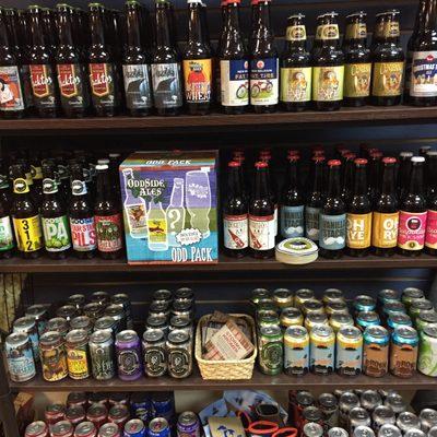 Large selection of beer and ciders.