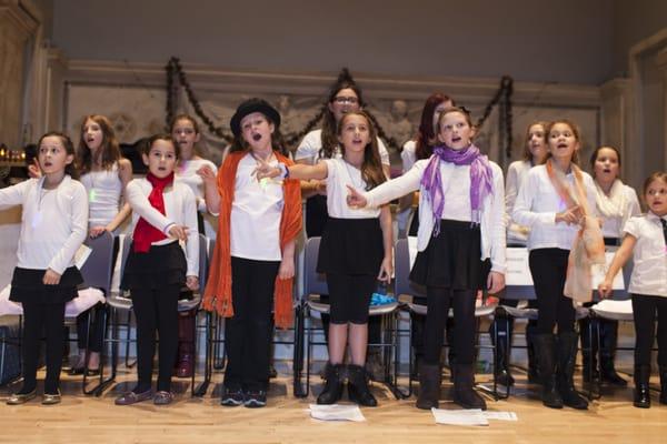 The Village Temple Children's Choir singing at the Greenwich Village Interfaith Thanksgiving Service 2013