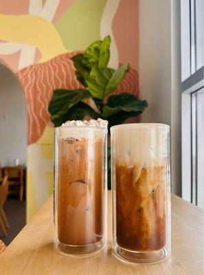 Iced Mocha and Cold Brew with Vanilla Foam