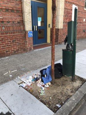 Syringes and pills dumped right before pick-up!