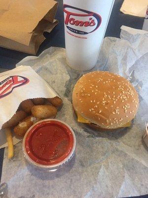 Double Cheeseburger Combo with mozzarella sticks