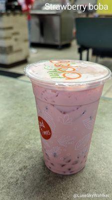 strawberry boba