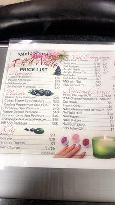 Price list