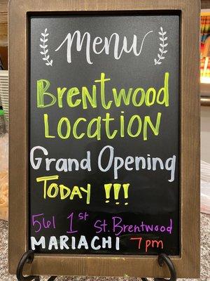 05/05/2022 they are Opening second location in Brentwood as of today