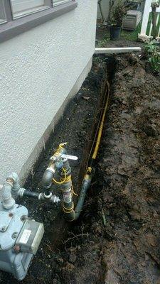 Gas gas installation