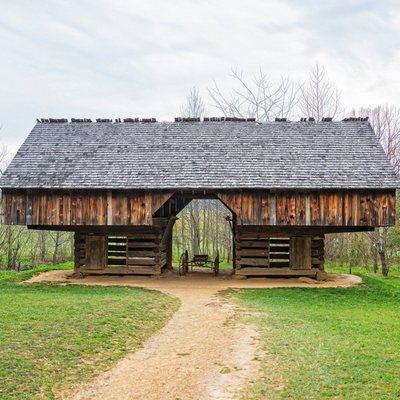 There's a barn on the Tipton Place built to circumvent property tax laws.  Via  theSmokies.com