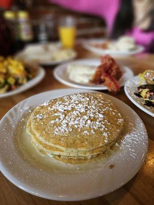 Lemon poppy seed pancakes