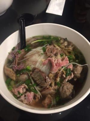 Their delicious steaming bowl of pho-- all pho meeee