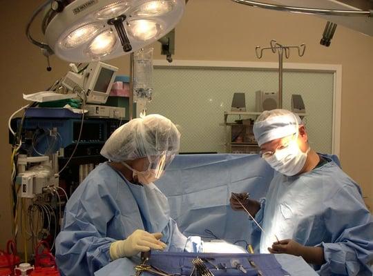 Me - operating at Stanislaus Surgical Hospital