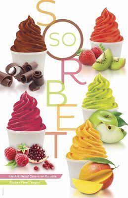 Different sorbet flavors