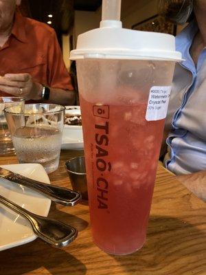 Watermelon Green Tea with Crystal Pearl