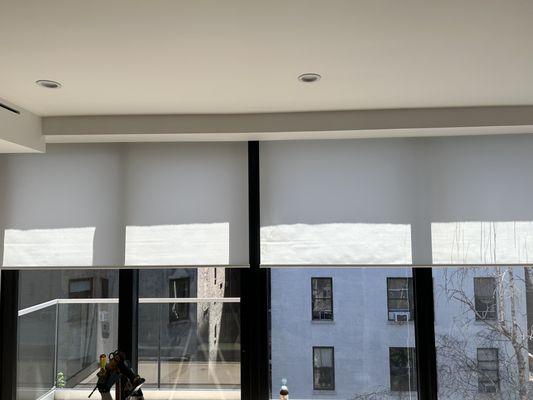 Light filtering Rollershades for privacy and sun protection