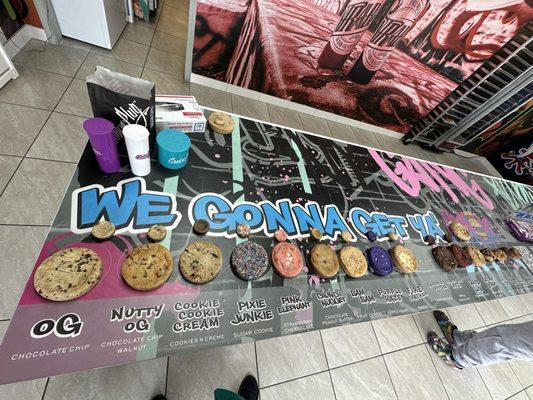 Variety of cookies and plug poppers