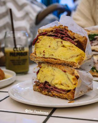 Pastrami, Egg, and Cheese Sandwich