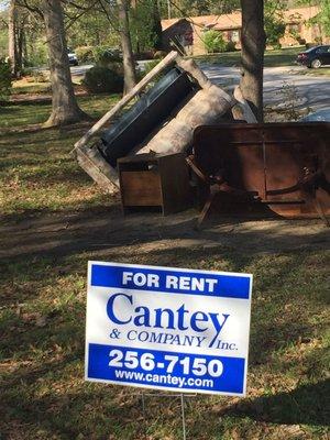 This is how they have left one of their rental properties.  I was told all this would be gone today.